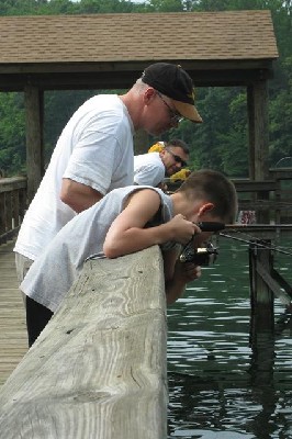 On the pier